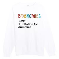 Bidenomics Noun Inflation For Dummies Funny Joe Biden Political Premium Crewneck Sweatshirt