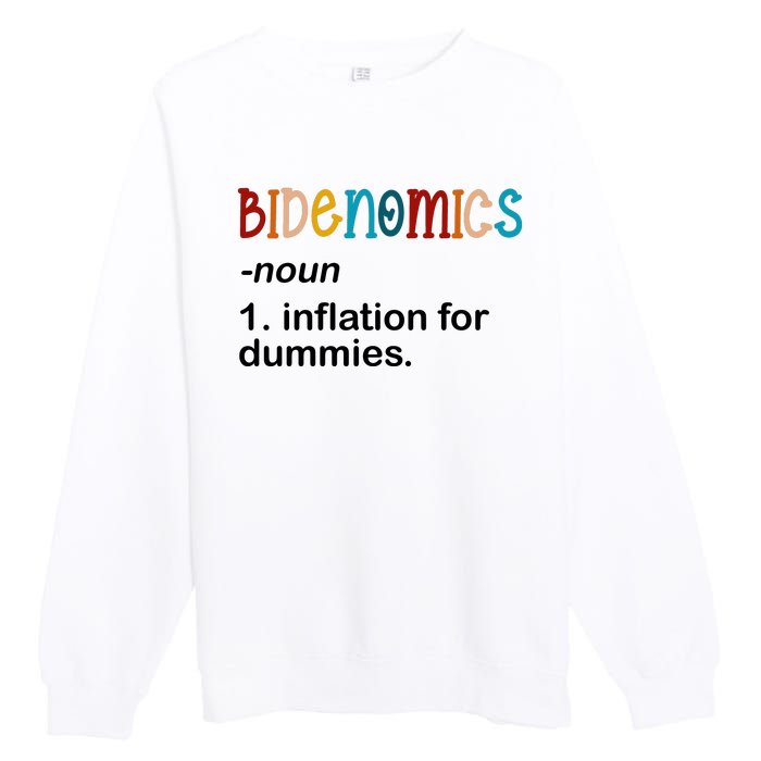 Bidenomics Noun Inflation For Dummies Funny Joe Biden Political Premium Crewneck Sweatshirt