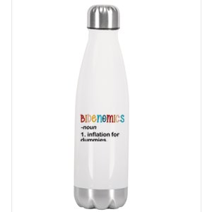 Bidenomics Noun Inflation For Dummies Funny Joe Biden Political Stainless Steel Insulated Water Bottle