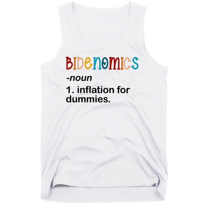 Bidenomics Noun Inflation For Dummies Funny Joe Biden Political Tank Top