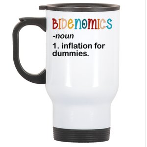 Bidenomics Noun Inflation For Dummies Funny Joe Biden Political Stainless Steel Travel Mug