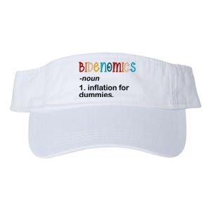 Bidenomics Noun Inflation For Dummies Funny Joe Biden Political Valucap Bio-Washed Visor