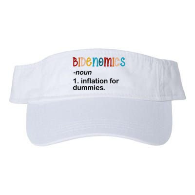 Bidenomics Noun Inflation For Dummies Funny Joe Biden Political Valucap Bio-Washed Visor