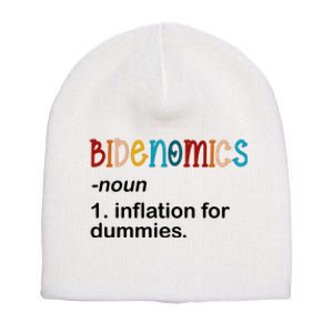 Bidenomics Noun Inflation For Dummies Funny Joe Biden Political Short Acrylic Beanie