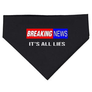 Breaking News ItS All Lies Conspiracy Theory Truth Seeker USA-Made Doggie Bandana