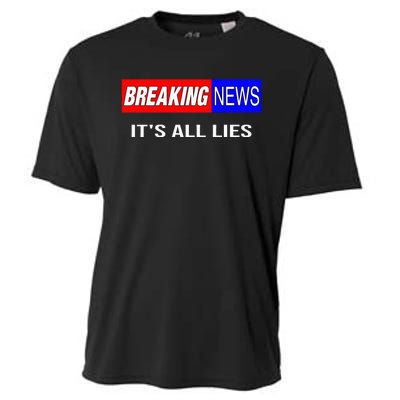 Breaking News ItS All Lies Conspiracy Theory Truth Seeker Cooling Performance Crew T-Shirt