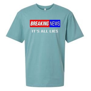 Breaking News ItS All Lies Conspiracy Theory Truth Seeker Sueded Cloud Jersey T-Shirt