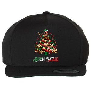 Buon Natale Italian Pasta Christmas Tree Xmas  Wool Snapback Cap