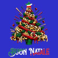 Buon Natale Italian Pasta Christmas Tree Xmas  Baby Bodysuit