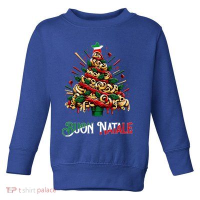 Buon Natale Italian Pasta Christmas Tree Xmas  Toddler Sweatshirt