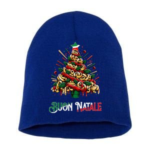 Buon Natale Italian Pasta Christmas Tree Xmas  Short Acrylic Beanie