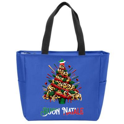 Buon Natale Italian Pasta Christmas Tree Xmas  Zip Tote Bag