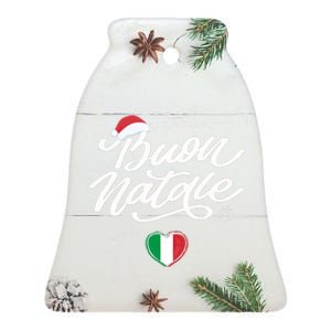 Buon Natale Italian Family Christmas Italy Pride Holiday Ceramic Bell Ornament