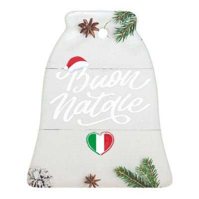 Buon Natale Italian Family Christmas Italy Pride Holiday Ceramic Bell Ornament