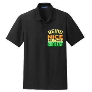 Being Nice Is The Coolest Dry Zone Grid Polo