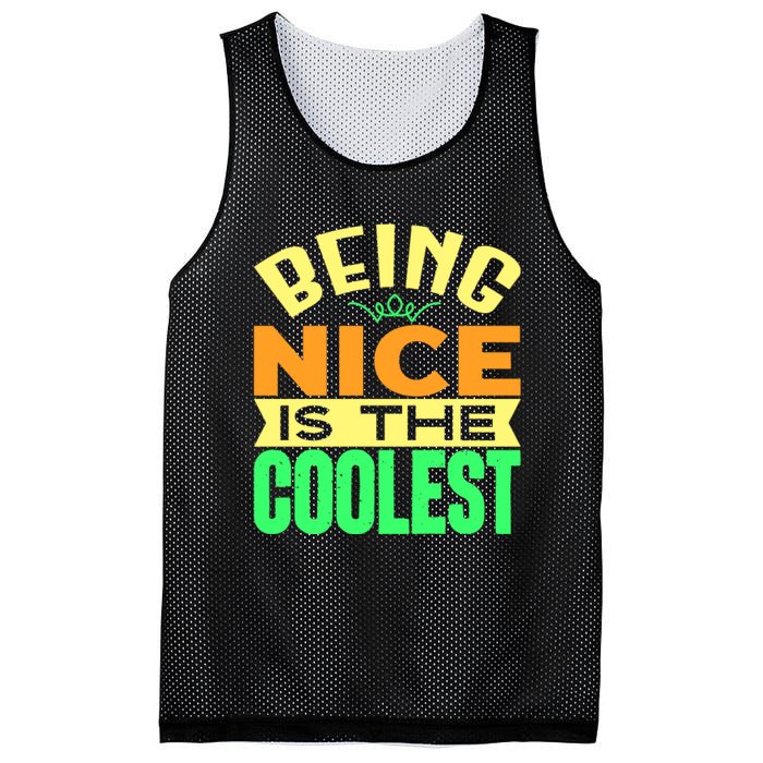 Being Nice Is The Coolest Mesh Reversible Basketball Jersey Tank