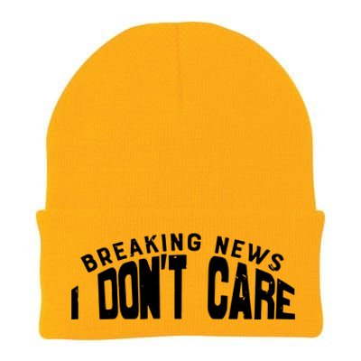 Breaking News I DonT Care Knit Cap Winter Beanie