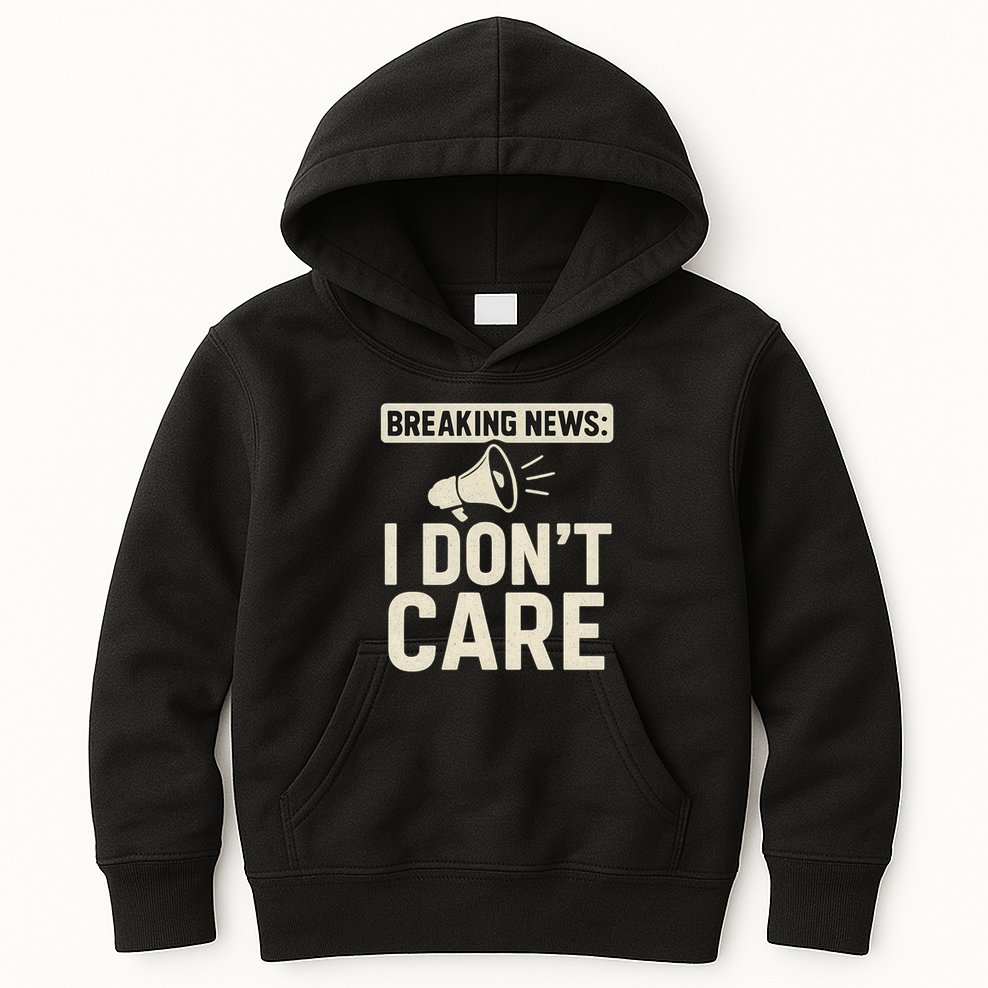 Breaking News: I Don't Care Kids Hoodie