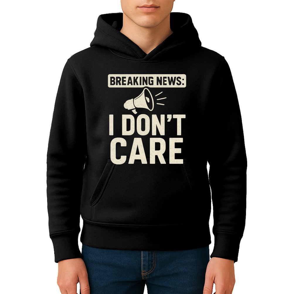 Breaking News: I Don't Care Kids Hoodie