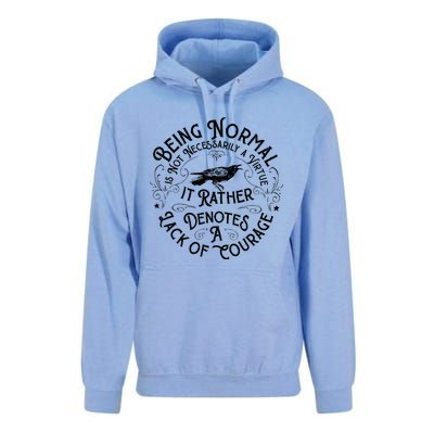 Being Normal Is Not Necessarily A Virtue Apparel Unisex Surf Hoodie