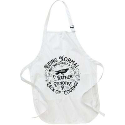 Being Normal Is Not Necessarily A Virtue Apparel Full-Length Apron With Pockets