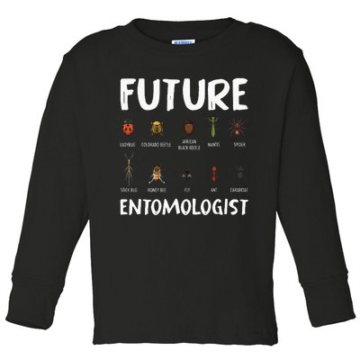 Biology Nerd Insect Collector Future Entomologist Beetle Bug Toddler Long Sleeve Shirt