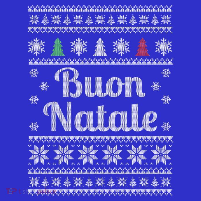 Buon Natale Italian Ugly Christmas Pattern Great Gift Tall T-Shirt