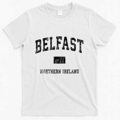 Belfast Northern Ireland Vintage Athletic Sports Design V Neck T-Shirt