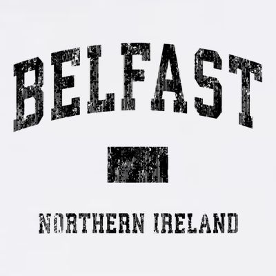 Belfast Northern Ireland Vintage Athletic Sports Design V Neck T-Shirt