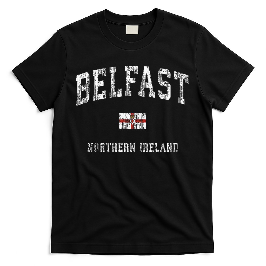 Belfast Northern Ireland Vintage Athletic Sports Design T-Shirt