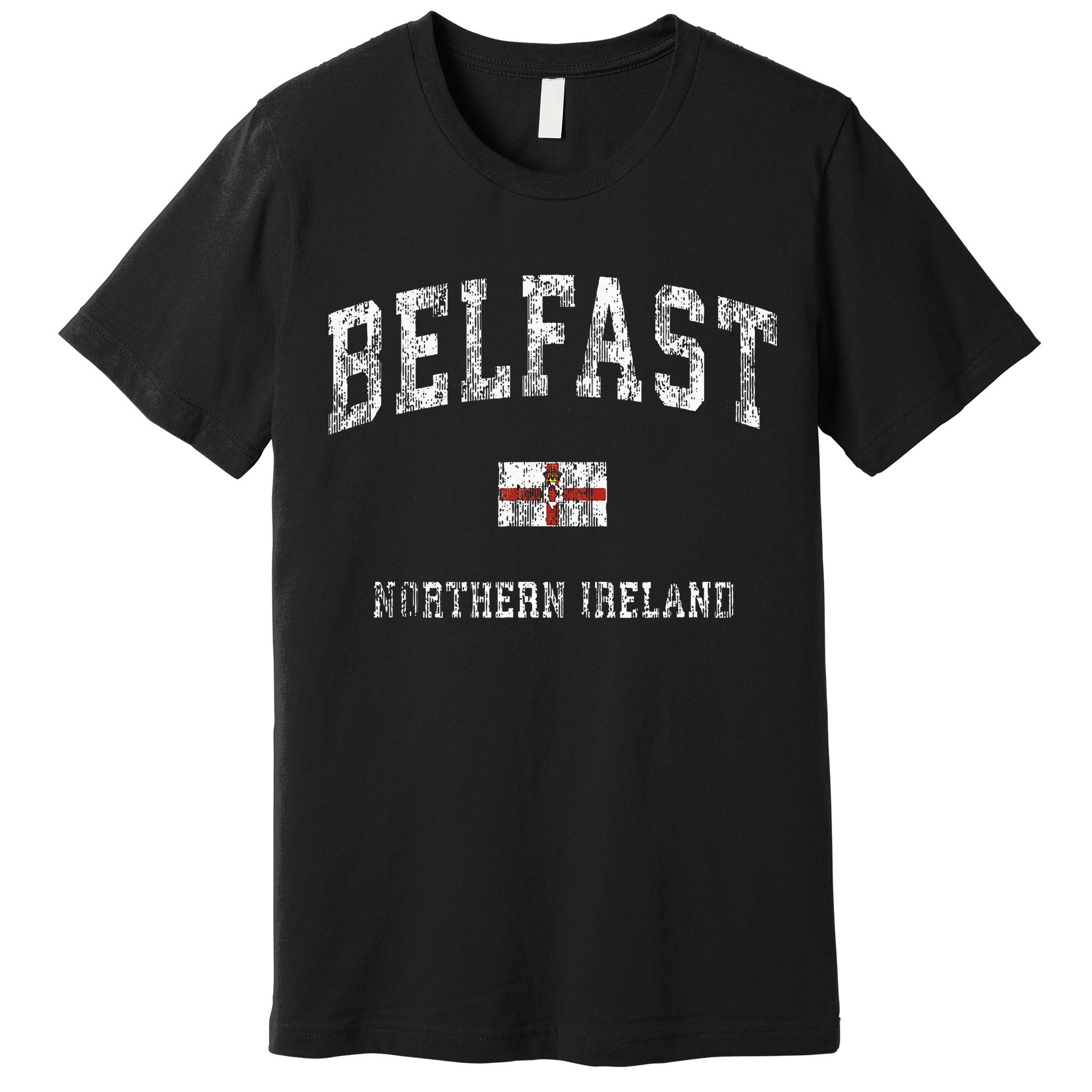 Belfast Northern Ireland Vintage Athletic Sports Design Premium T-Shirt