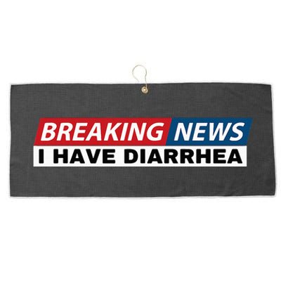 Breaking News I Have Diarrhea Large Microfiber Waffle Golf Towel