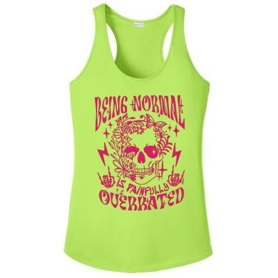 Being Normal Is Painfully OverratedSnarky Adult Humor Floral Skull Skeleton Ladies PosiCharge Competitor Racerback Tank