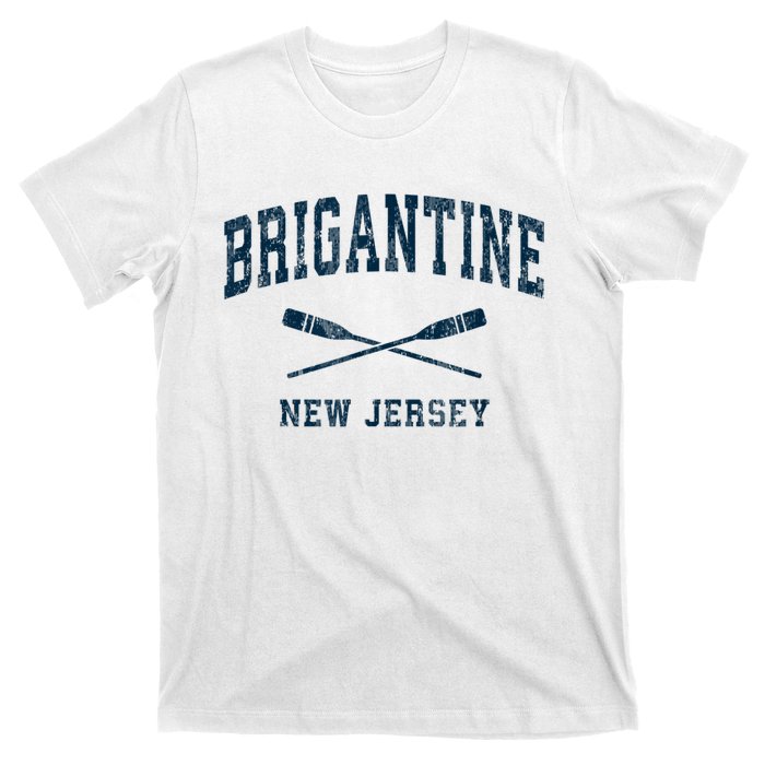 Brigantine New Jersey Vintage Nautical Paddles Sports Oars T-Shirt