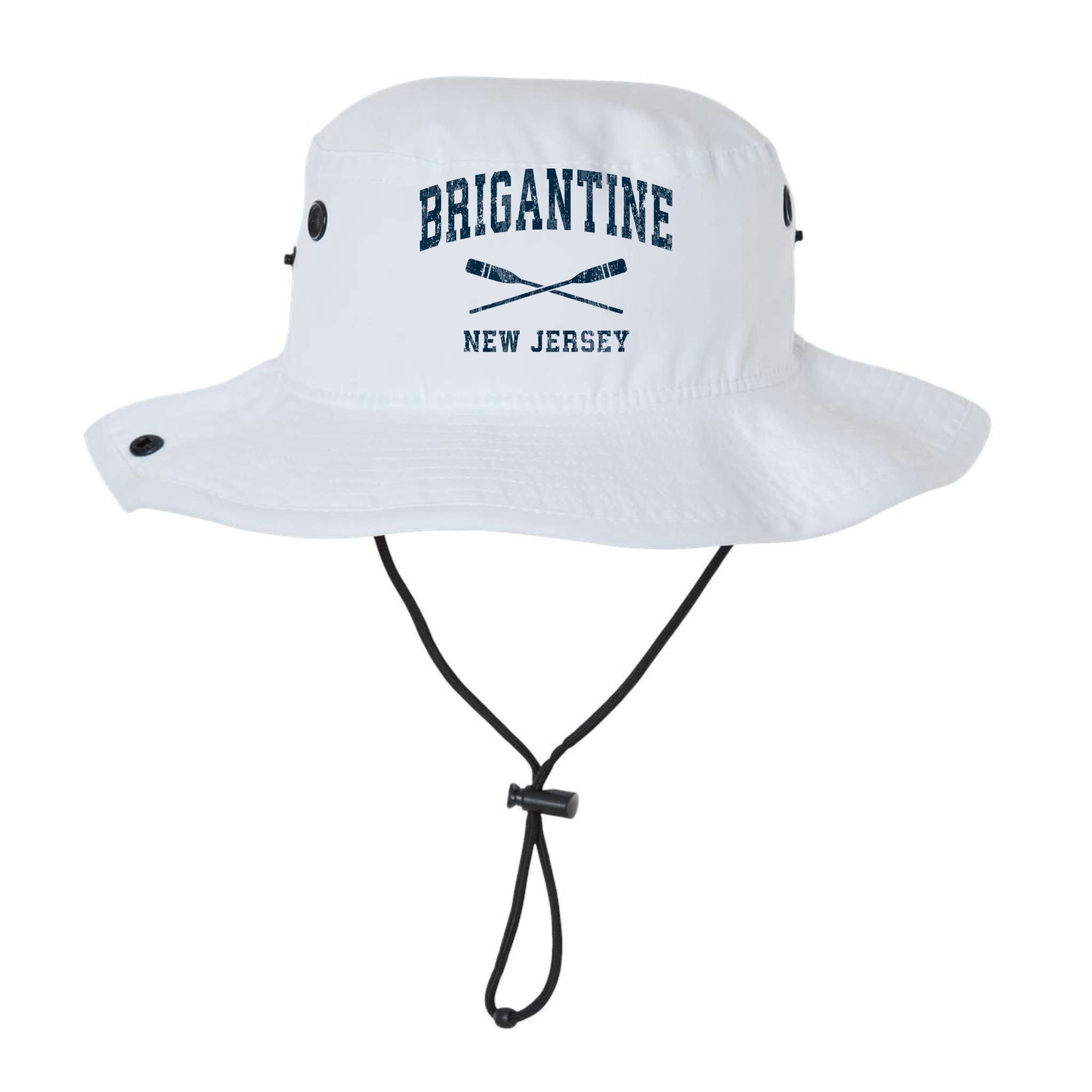 Brigantine New Jersey Vintage Nautical Paddles Sports Oars Bucket Hat