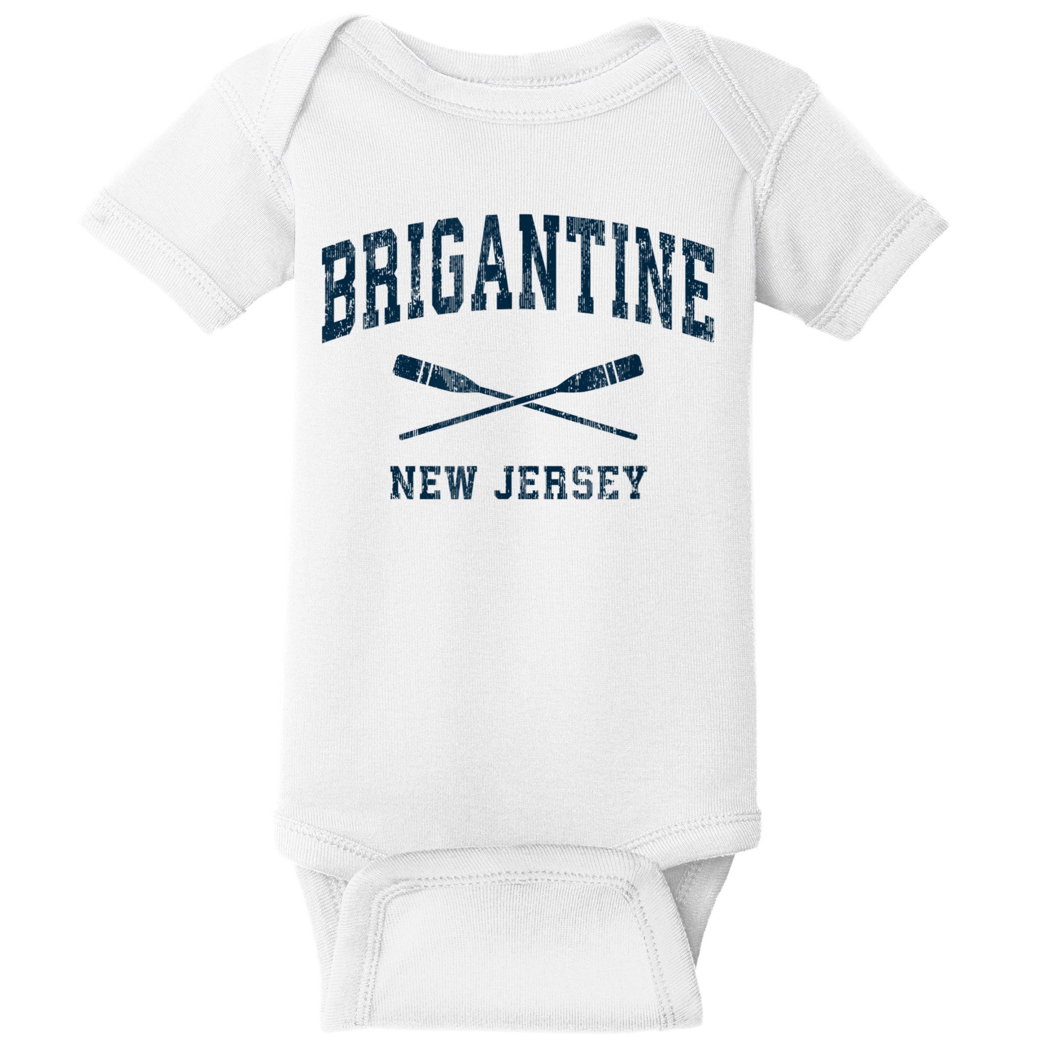 Brigantine New Jersey Vintage Nautical Paddles Sports Oars Baby Bodysuit