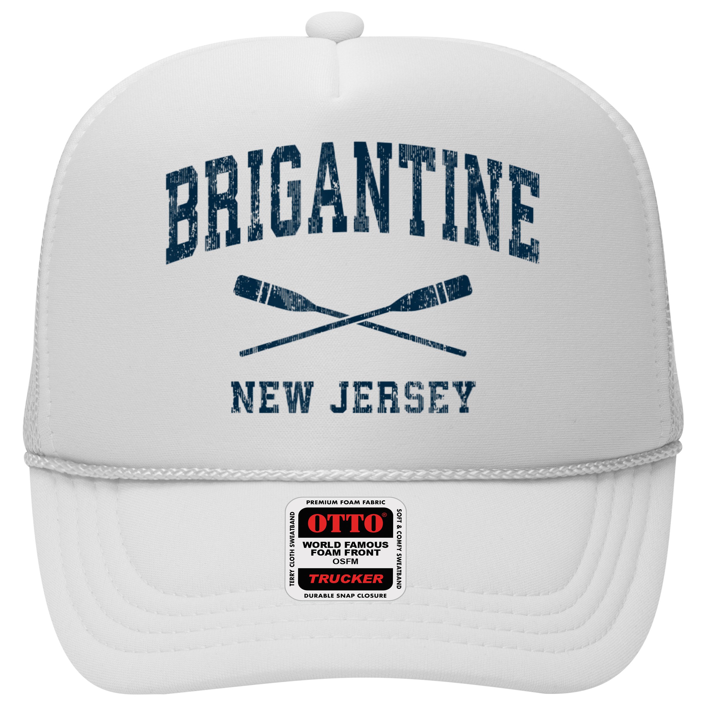 Brigantine New Jersey Vintage Nautical Paddles Sports Oars Hat