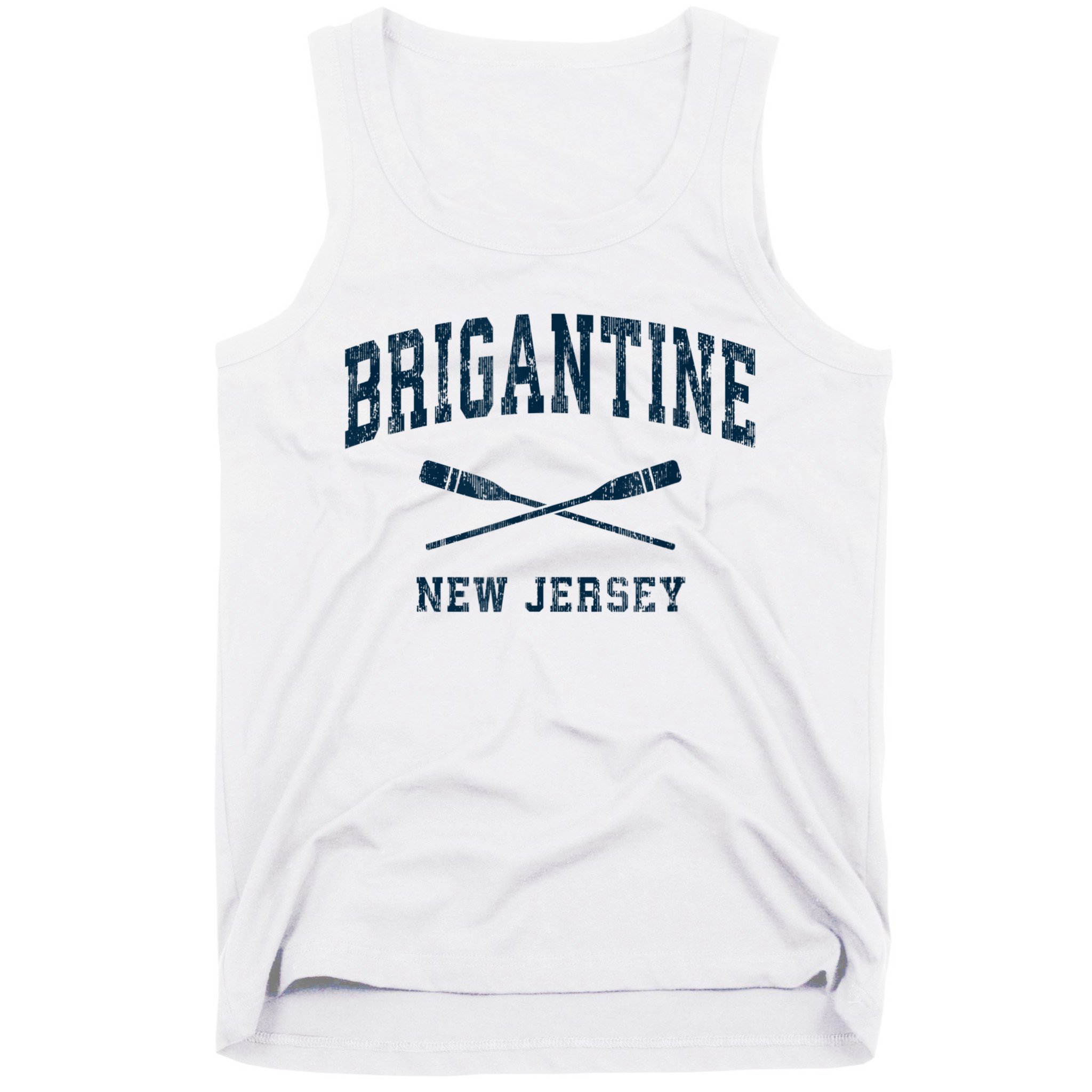 Brigantine New Jersey Vintage Nautical Paddles Sports Oars Tank Top