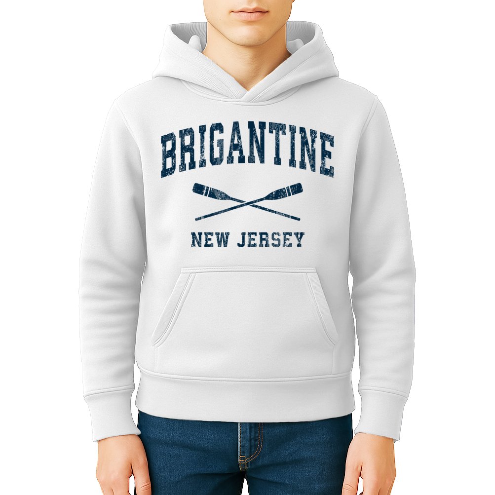 Brigantine New Jersey Vintage Nautical Paddles Sports Oars Kids Hoodie