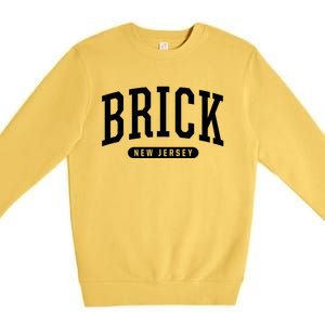 Brick New Jersey Souvenirs College Style Brick New Jersey Souvenir Premium Crewneck Sweatshirt