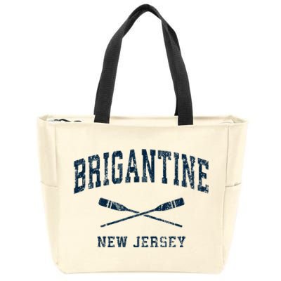 Brigantine New Jersey Vintage Nautical Paddles Sports Oars Zip Tote Bag