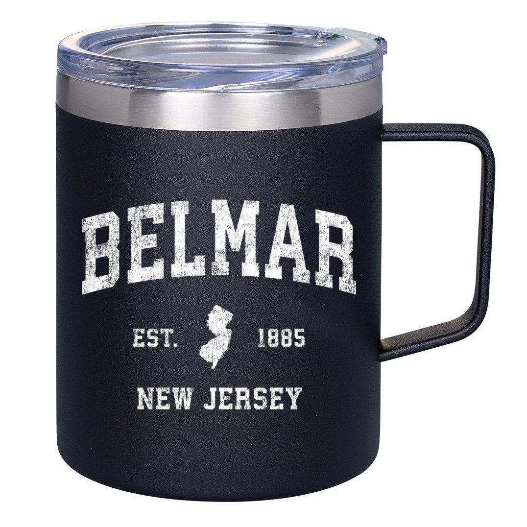 Belmar New Jersey Nj Vintage Sports 12oz Stainless Steel Coffee Mug