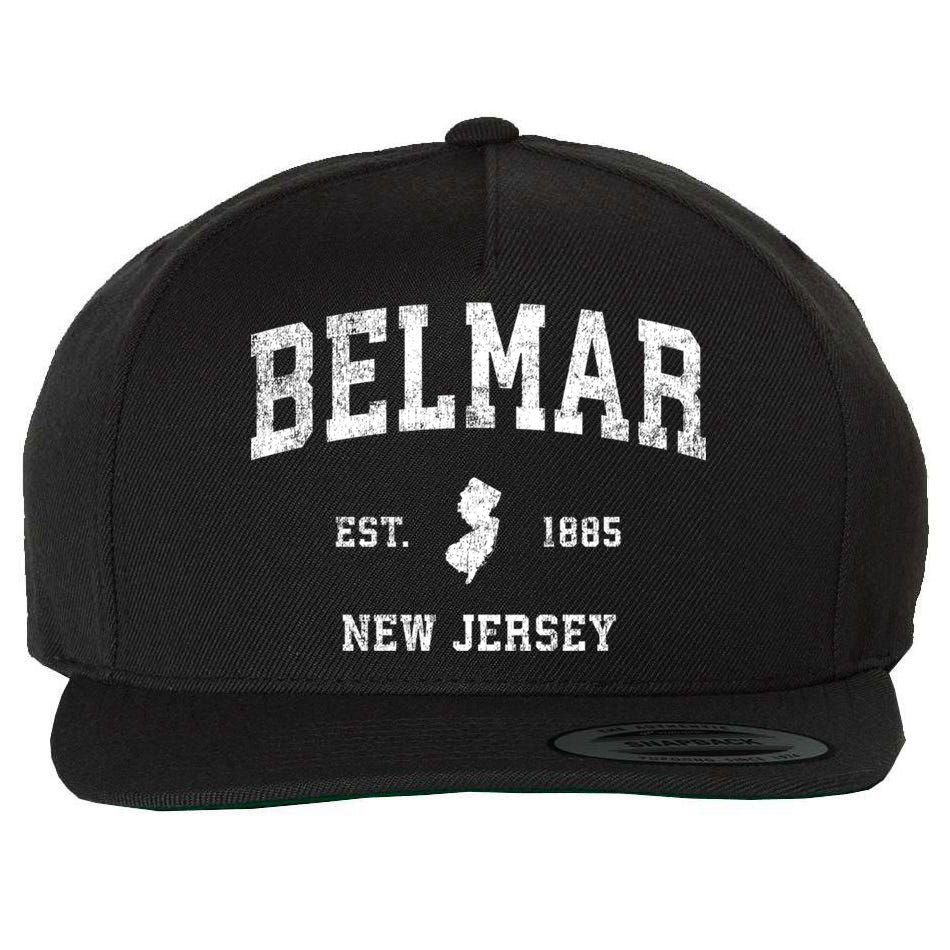 Belmar New Jersey Nj Vintage Sports Wool Snapback Cap