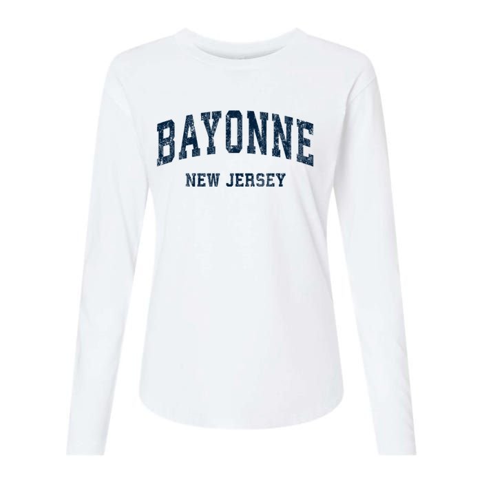 Bayonne New Jersey Nj Vintage Varsity Sports Womens Cotton Relaxed Long Sleeve T-Shirt