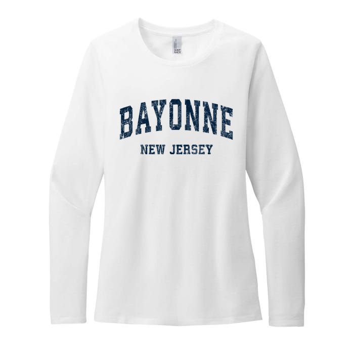 Bayonne New Jersey Nj Vintage Varsity Sports Womens CVC Long Sleeve Shirt