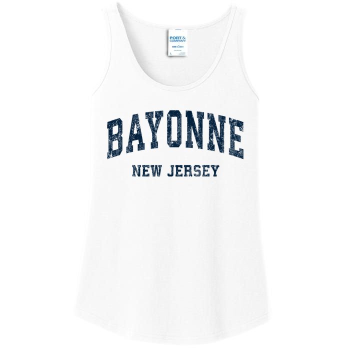 Bayonne New Jersey Nj Vintage Varsity Sports Ladies Essential Tank