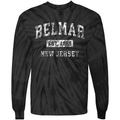 Belmar New Jersey Nj Vintage Established Sports Design Tie-Dye Long Sleeve Shirt