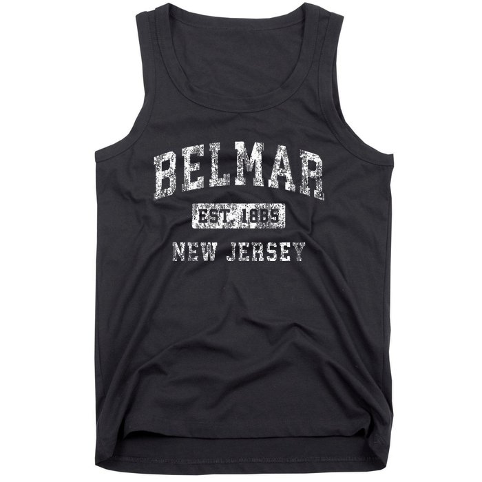 Belmar New Jersey Nj Vintage Established Sports Design Tank Top