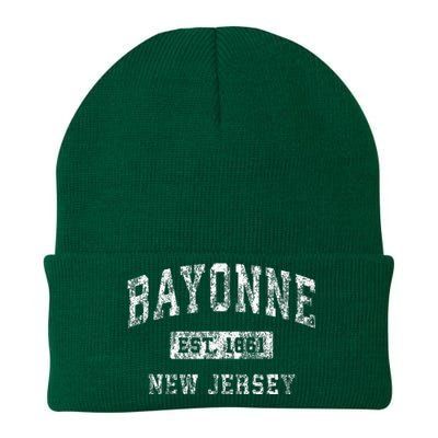 Bayonne New Jersey Nj Vintage Established Sports Design Knit Cap Winter Beanie