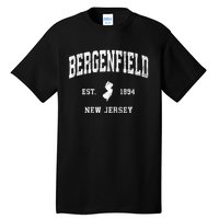 Bergenfield New Jersey Nj Vintage Athletic Established Tall T-Shirt